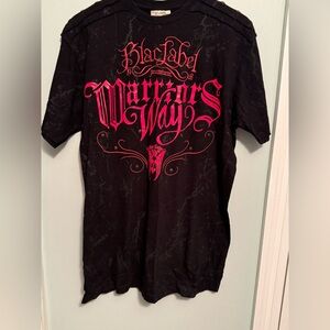 BlacLabel Premium Black and Red Short Sleeve  Grafic Tee SZ XL (D25)